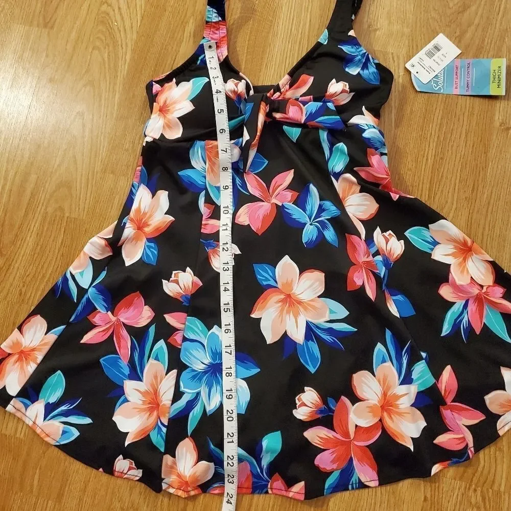 Swim Solutions Lanai Tummy Control Swimdress - NEW - Picture 12 of 16